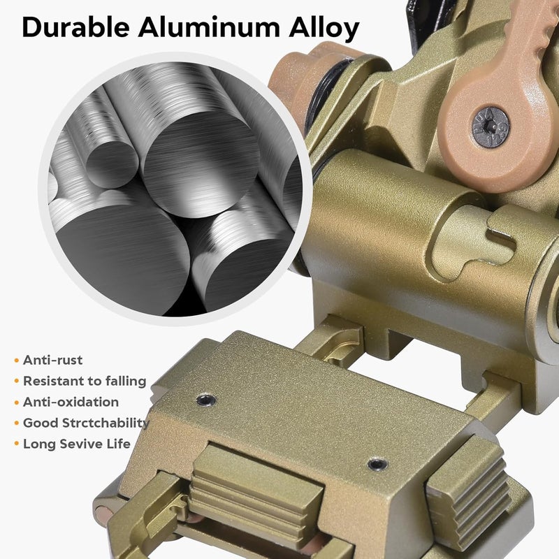 HTPREC NVG Mount for PVS14/15/18 G24 Night Vision Goggles Adjustable L4 G24 Metal NVG Helmet Mount PVS 31 CNC Dovetail NVG Mount - Image 3